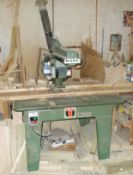 Wadkin Bursgreen BRA 350 radial arm saw, Serial number 893928. *To be disconnected by qualified