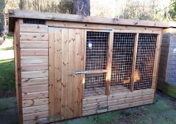 10ft x 4ft Kennel and run with felt roof. RRP £800. *Purchaser responsible for dismantling and