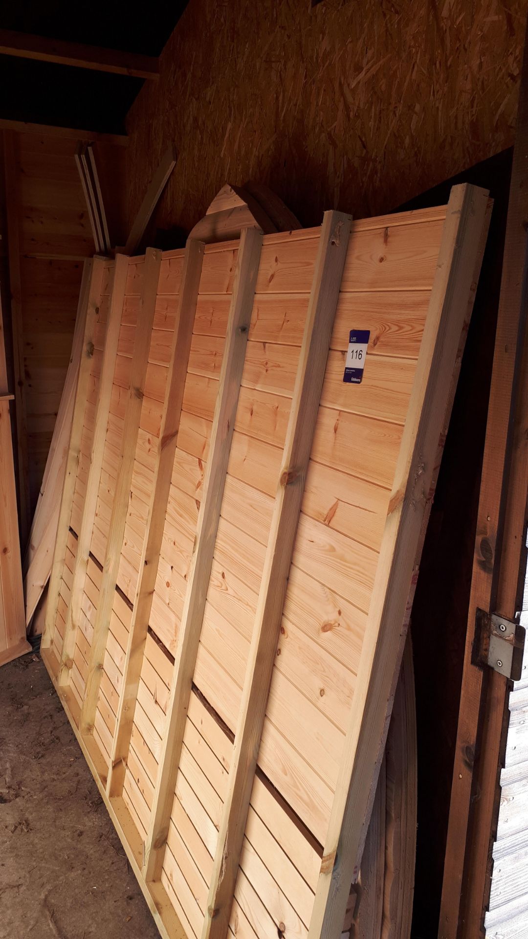 Part-complete timber pod with gates, approximately 75% complete. RRP £1,000