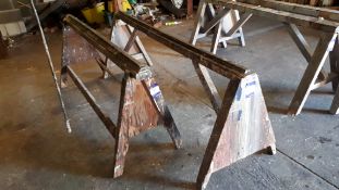 Pair of wooden trestles