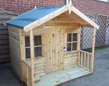 6ft x 4ft Timber playhouse, with veranda. RRP £600