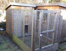 4ft x 4ft Kennel and outdoor run. RRP £500. *Purchaser responsible for dismantling and removal