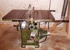 Wadkin Bursgreen 10” AGS panel table saw, Machine number 655477. *To be disconnected by qualified