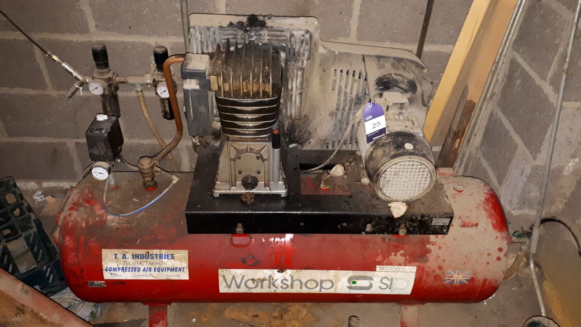 Sip Workshop compressor. *To be disconnected by qualified engineer