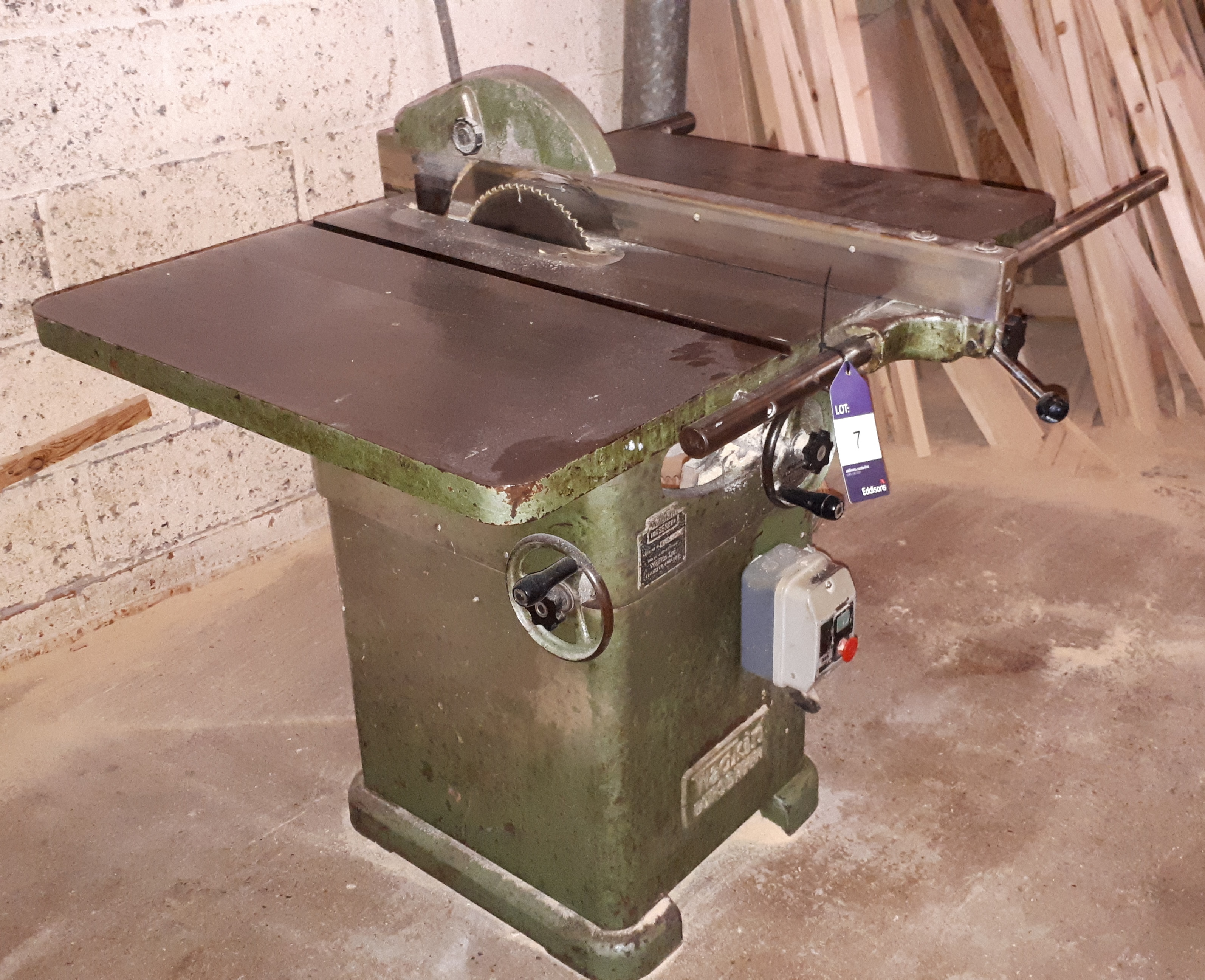 Wadkin Bursgreen 10” AGS panel table 