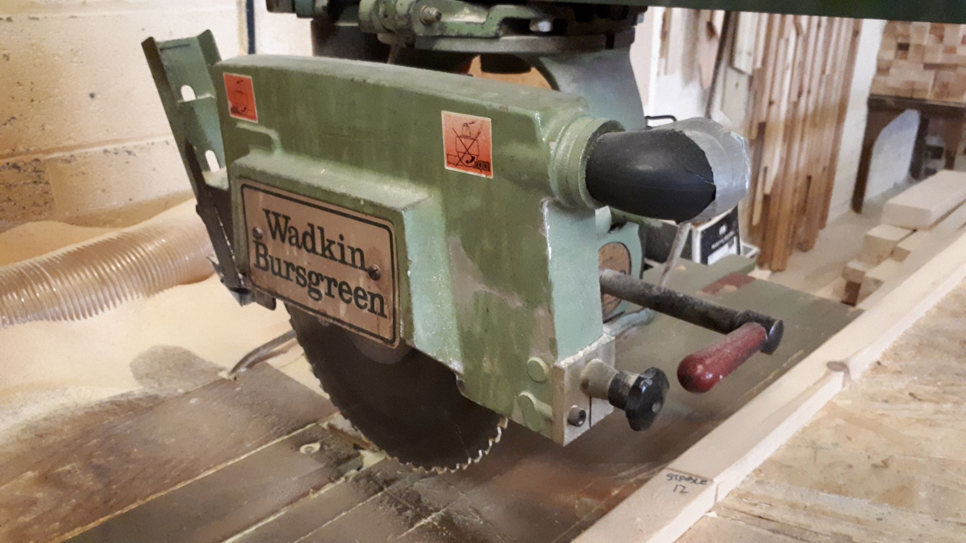 Wadkin Bursgreen BRA350 radial arm saw, Serial number 79711. *To be disconnected by qualified - Image 3 of 4