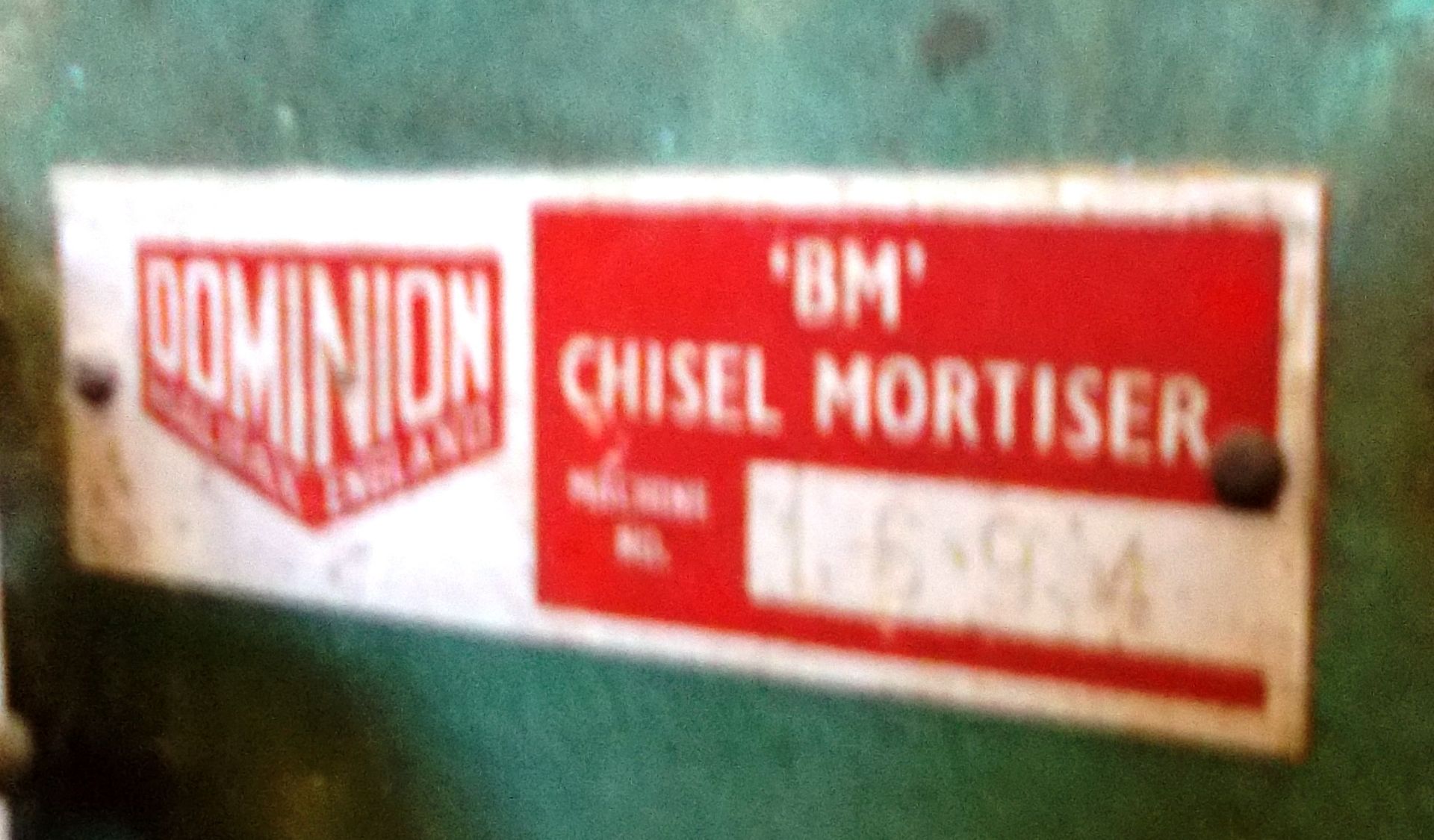 Dominion ‘BM’ chisel morticer, Machine number 1694, Serial Number U168898. *To be disconnected by - Image 3 of 3
