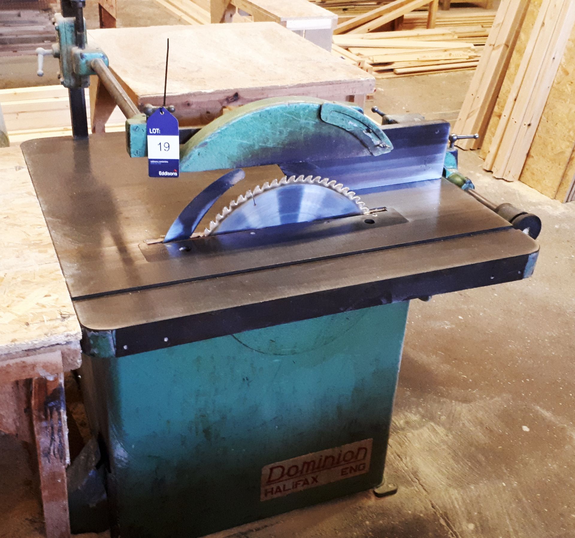 Dominion 500mm type E.F saw bench, Machine number 985. *To be disconnected by qualified engineer