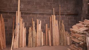 Assortment of wooden offcuts to wall