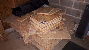 Assortment of OSB boards to pallet