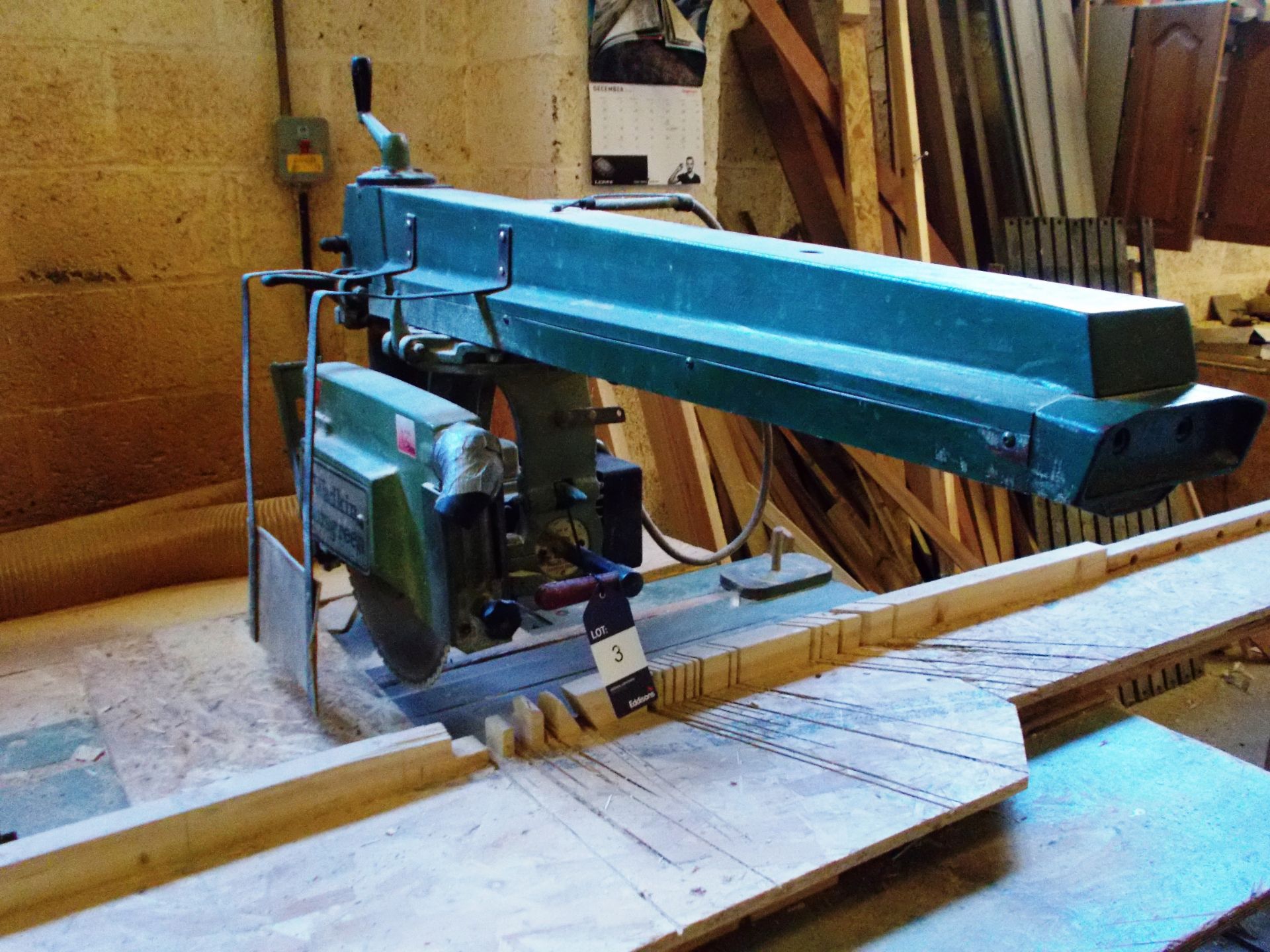 Wadkin Bursgreen radial arm saw, Serial Number 79708. *To be disconnected by qualified engineer - Image 3 of 4