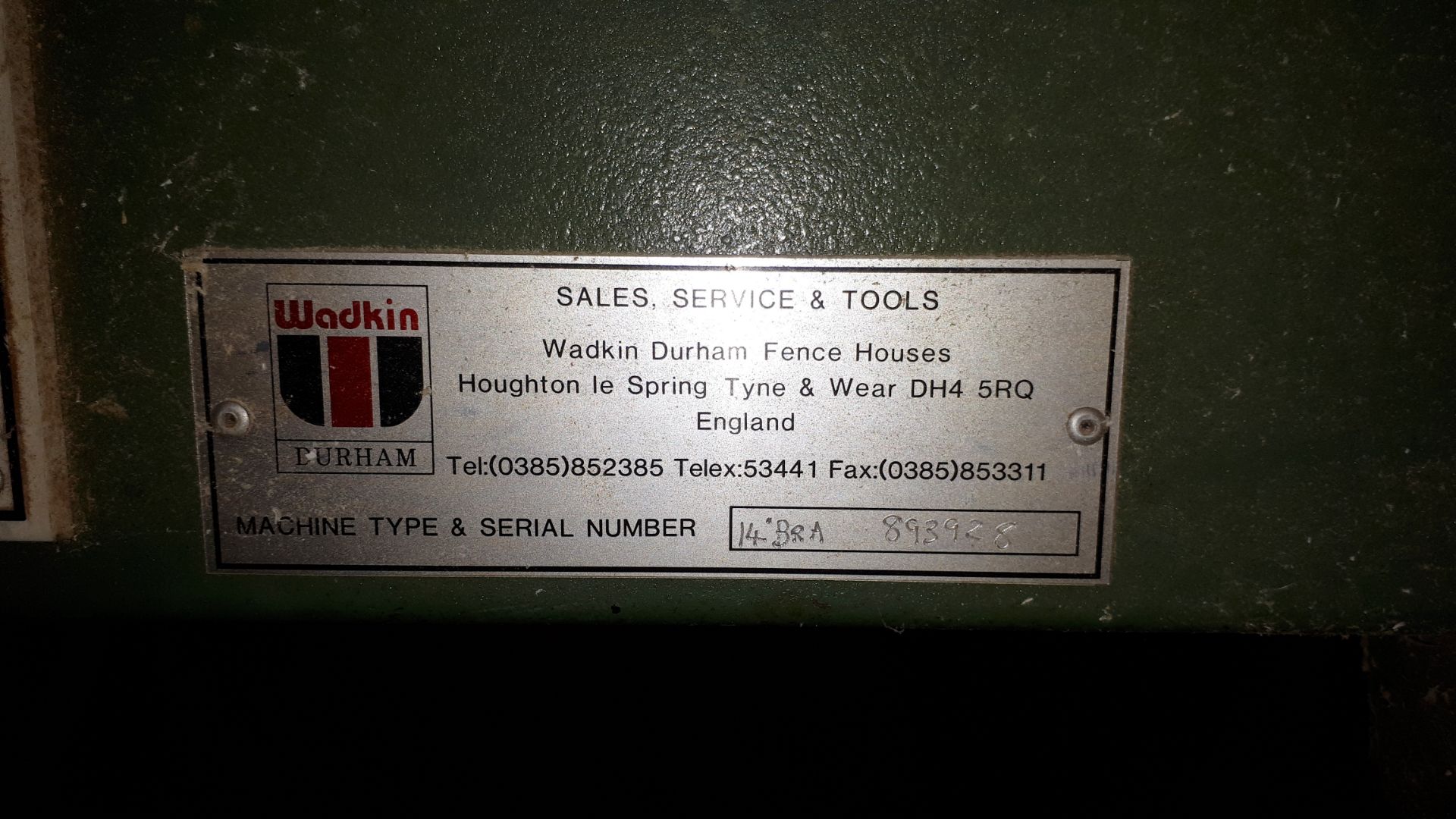 Wadkin Bursgreen BRA 350 radial arm saw, Serial number 893928. *To be disconnected by qualified - Image 3 of 3