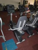 * A Life Fitness Recumbent Cycle S/N CL1107754 complete with iPod Dock. Please note there is a £5