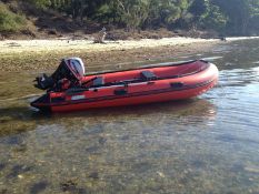 Europa 3.4 meter red inflatable V hull with hard fixing aluminium floors to take out and refit