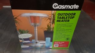 Gasmate TTH20 Outdoor table top heater 1 gas fuelled 9 kg gas cylinder lasts approx. 36 hours