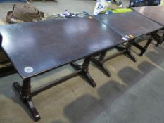 2 x Rectangular Dark Wood Tables