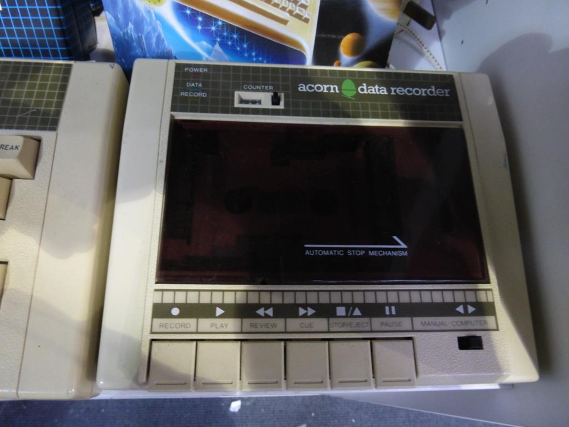 A 1980's ''Acorn Electron'' Early Computer System with data recorder, games and manual (est £50-£ - Image 2 of 6