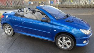 Peugeot 206cc Allure comes with 2 X Keys, Spare Tyre, Service History, previous and current MOT