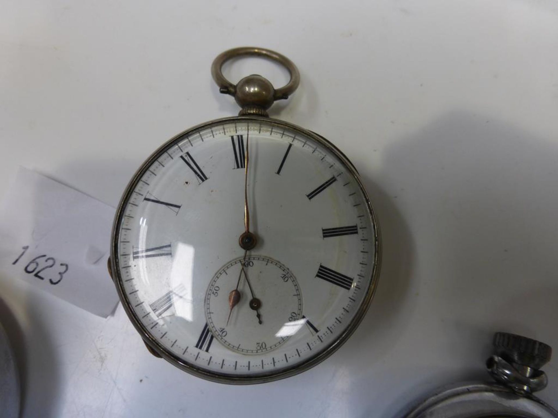 Five Pocket Watches, one Silver with Albert Fob (est £25-£50) - Image 6 of 6