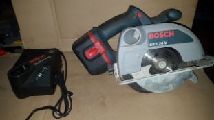 Bosch GKS24V Cordless circular saw, 2 x cordless drills , 190 mm. saw blade. 1 x battery, 1 x