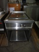 * NGFT 6-90 GB Ex Demo Nayati Grandis Chrome Top Gas Griddle with open cabinet beneath (600 x 900