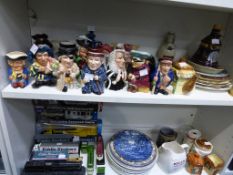 Two shelves to include: Leonardo Toby Jugs, Eddie Stobart Toys, Ceramics etc. (est £20-£40)