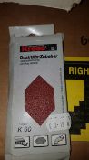 70 packs 5 sheets per pack Kress Diamond sanding sheets for triangle sander, 40 - 400 grit Unused