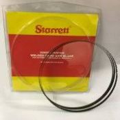 3 Starrett Bandsaw blades 1435mm length x 6.4 mm wide x .36mm Unused