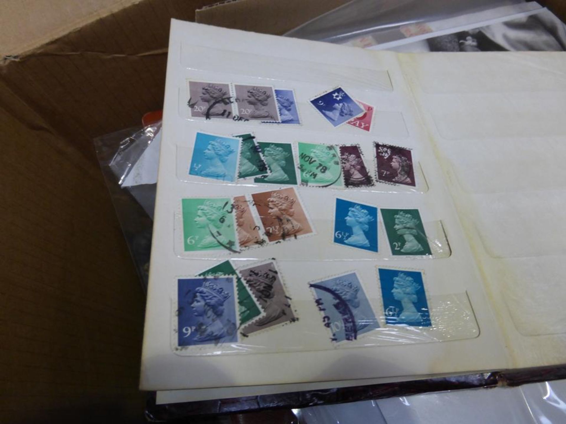 Three boxes of Stamp Collections, Stamps in envelopes, empty Presentation Packs (est £50-£100) - Image 5 of 7