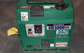 Sawa fuji SH1000DX Portable petrol generator, Honda petrol engine, 240 volt output 850 VA output. 12