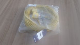 Draper Construction Power lead 14 metres long. 110 volt plug and socket.3 core 1.5 mm square cable