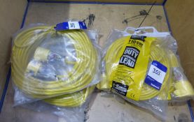 6 Draper Construction Power lead 14 metres long. 110 volt plug and socket.3 core 1.5 mm square cable