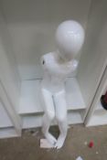 * A total of four Display Mannequins (White) - a Seated Child (H 46cm), Standing Child (H 70cm),