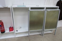 * 6 x Display Units (A/F) with Internal Clothes Rail (H 129cm, W 60cm, D 40cm) together with two 'A'