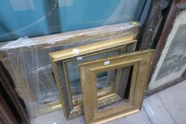 Picture Frames- A Pair of rectangular Rosewood and Moulded Plaster Frames 84cm X 57cm (each