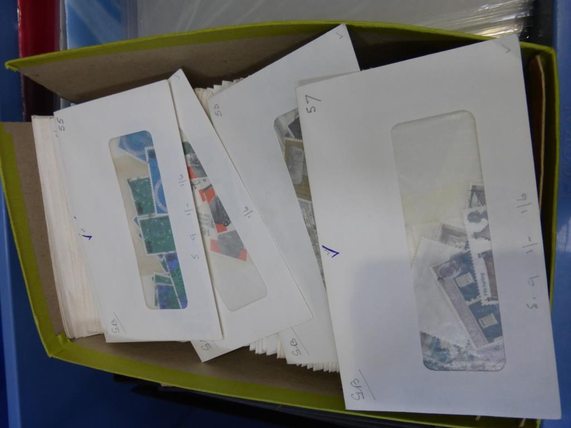 Three boxes of Stamp Collections, Stamps in envelopes, empty Presentation Packs (est £50-£100) - Image 7 of 7