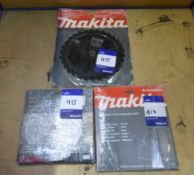 5 Kress Saw blade 190 mm diam. X 20 mm centre Unused, Makita 792070-0 Saw blade 235 mm diam. X 25 mm