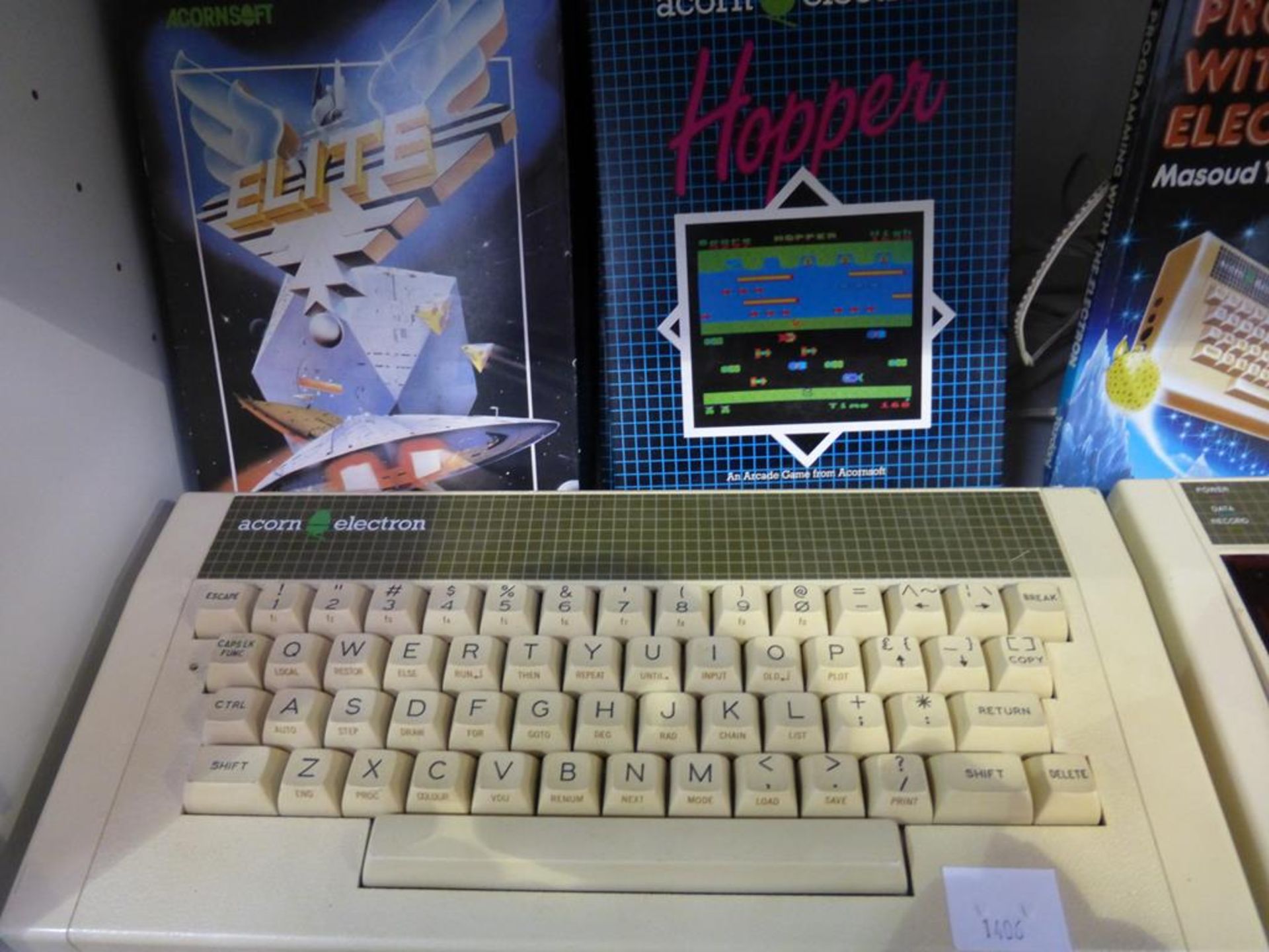 A 1980's ''Acorn Electron'' Early Computer System with data recorder, games and manual (est £50-£ - Image 3 of 6