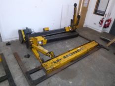 * An FKI Bradbury 2 Post Vehicle Lift (disassembled) Model No 2103; capacity 2500Kg; S/N 2103/12795;