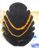 2 x Amber necklaces rrp.£175 & £55