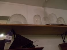 6 x antique glass clock domes