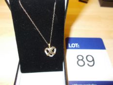 9ct chain and heart pendant rrp.£60
