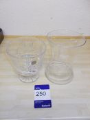 24% lead crystal hand bowl & glass vase rrp.£35