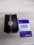 Ladies Excalibur mechanical watch with roll gold b