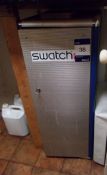 Swatch lockable aluminium effect cabinet