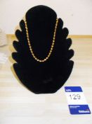 18ct yellow gold leaf pattern necklace rrp.£460