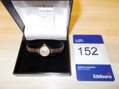 Ladies 9ct Rotary 1972 bracelet box rrp.£375