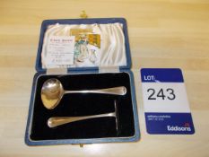 Childs spoon & pusher in Old Mother Hubbard box 1935 rrp.£130