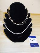 FWP & silver necklace rrp.£120, 9ct 3 strand float