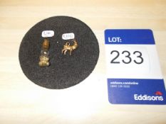 9ct yellow gold capsule rrp.£110 & 9ct stag rrp.£100